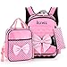 Produktbild Pinkfishs 3 Pcs School Bag Sets Shoulder Bag Nylon Cross Body Bags Camping Travel Backpack with Pencil Case - Rose