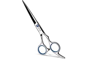 Hair Cutting Scissors Shears, Professional Barber ULG 6.5 inch Hairdressing Scissor Salon Razor Edge Hair Cutting Shear Japanese Stainless Steel with Detachable Finger Inserts