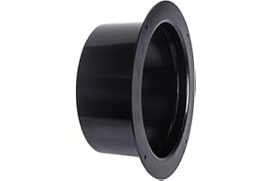 Hon&Guan ø100 mm Saldato Sulla Flangia 4 Pollici Tubo di Ventilazione Nero, Connettori a Flangia Della Adattatore per Tubo di Scarico ABS Collegamento del Condotto d'aria del Tubo di Ventilazione