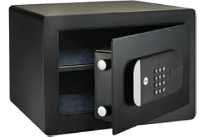 Yale Cassaforte Smart YSS/250/EB1, Apertura Tramite Smartphone, Accessibile da Remoto, Possibilità di Condivisione di PIN, Schermo LCD, a Combinazione, per Documenti e Gioielleria