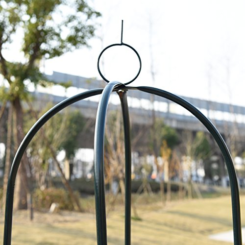 Rosensäule Rankhilfe Rosenturm Rankgitter Pergola Obelisk Metall Rosenbogen Säulenform 190cm - 6
