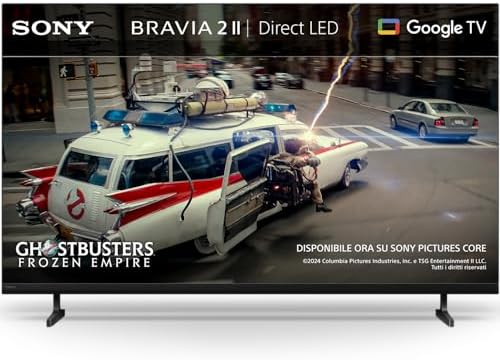 Sony BRAVIA 2Ⅱ 50", 4K Smart TV (Google TV), Processore X1,4K Upscaling, Televisione con Dolby Atmos e DTS:X, compatibile con PS5, 50S20M2, Modello 2026
