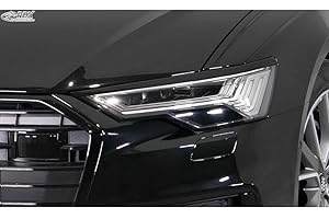 RDX Racedesign Scheinwerferblenden kompatibel mit Audi A6 (C8) Limousine/Avant 2018- (ABS)
