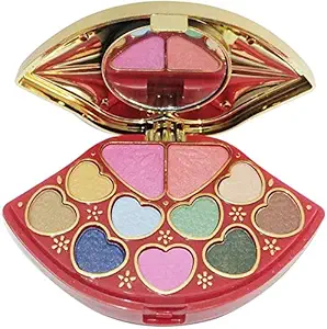 GlavonADS Makeup Kit for Girls|9,Eye Shadow|4,Lip Color|2,Blusher|1,Face Powder|3,Sponge/Puff/Brushes| With 1 Eye Liner 36H - (Free)