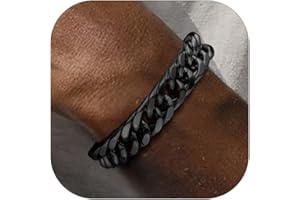 PROSTEEL Neutro Braccialetto Catena Cubana Uomo Stile Cyberpunk Minimalismo Larghezza 8/12/17MM Bracciale Catena Cubana Ritorta Artigianale Regalo Uomo