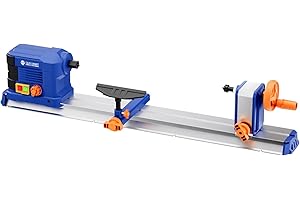 sainsmart Torno de Mesa, 10 x 24 Pulgadas, 600 W, 0,8 HP, con Control de Velocidad Continuo de 800-3000 RPM, Torno para Madera con Accesorios completos para Trabajar la Madera