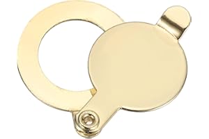 PATIKIL 14mm Cubierta de Mirilla, Privacidad Puerta Visor Mirilla Protector Autoadhesiva de Cobre Herramiento de Seguridad para Casa Apartamento Hotel Entrada, Dorado