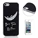 Produktbild iPhone SE 5 5S Hülle,iPhone SE 5 5S Etui,CaseHome Netter Schlechtes Lächeln Don't Touch My Phone Quotes Entwurf Weiche TPU Ränder SchutzSchutzhülle mit Bändselloch Leichte kratzfeste stoßdämpfende Schutzhülle