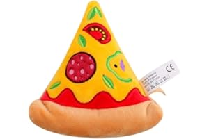 Bosixty Animaux en Peluche Squeaky Dog Toys pour Petits Chiens, Pet Peluche Simulation Pizza Burger Steak Ice-Cream Sound Dog Toy Pet Supplies