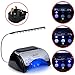 UV LED Nail Dryer by Elite99, Professional 48W UK PLUG Attached Lamp Tube Auto Sensor Pull-down Cover Acrylic Plate USB Light Manicure Pedicure Machine Salon Tool with 30s,60s Timer Settings,Suitable for hands and feet (Black)