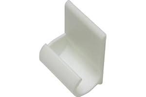 Gardinia Supporto Adesivo a Gancio per Bacchette per Tendine, 1 Paio, Autoadesivo, Ø 11-12 mm, Plastica, Bianco