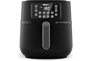PHILIPS DOMESTIC APPLIANCES Philips Airfryer 5000 Series XXL, 7.2L (1.4Kg) - 6 portions, 16-in-1 Airfryer, Wifi connected, 90% Less fat with Rapid Air Technology, HomeID app (HD9285/91)
