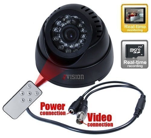 ZVision CCTV Dome 24 IR Night Vision Camera DVR with Memory Card Slot Recording (BNC) RS.1050 (58.00% Off) - Amazon