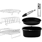 Cecotec Kit de Accesorios para Freidora sin Aceite de 5 a 6,5 L Cecofry Pack Accessories. 8 Accesorios, Revestimiento Antiadh