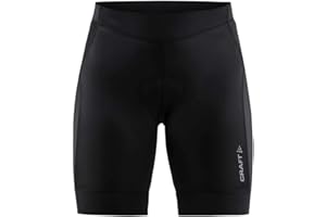 Craft Rise Bike Cycling UPF 50+ Pantalones Cortos Reflectantes - Rise Bike and Cycling Training UPF 50+ con Almohadilla de Gamuza Corta Mujer