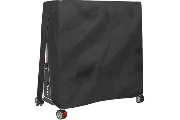 Housse pour Table De Ping Pong, Étanche Résistance Au Vent Anti-UV Robuste Tissu Oxford Bâche De Protection Table De Tennis De Table avec Fermeture À Glissière Et Cordon Réglable