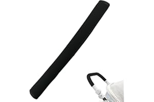 QCWWY Pushchair Stroller Oxford Bar Cover, Easy Install Handle Protector for Baby Prams (Black)