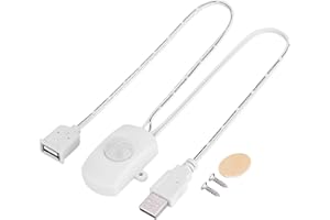 ZERONE DC 5-24V Mini PIR Motion Sensor Occupancy Sensor for DIY LED Lighting, PIR Infrared Motion Sensor Detector Automatic LED Strip USB Interface (White)