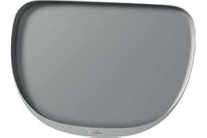 DownyPaws Tappetino Ciotole per Cani e Gatti Impermeabile, Tappetino Sottociotola da Cane in Silicone Senza BPA, Antiscivolo Tappetino Cibo Gatto, Tappeto con Bordo Alto Rialzato, 45 x 32cm, Grigio