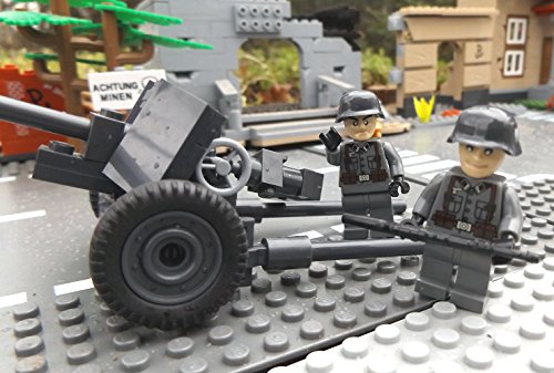 Modbrix 2185 – ☠ Panzerabwehrkanone PAK 40 inkl. Custom Elite Wehrmacht Soldaten aus Lego© Teilen ☠ - 2