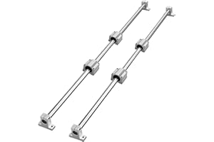 VEVOR Linear Guide Rail Set, SFC16 1000mm, 2 PCS 39.4 in/1000 mm SFC16 Guide Rails 4 PCS SC16 Slide Blocks 4 PCS Rail Supports, Linear Rails and Bearings Kit for Automated Machines CNC DIY Project