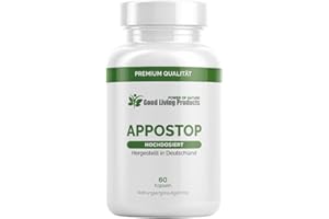 ‎GOOD LIVING PRODUCTS AppoStop Appetitzügler – Appetitblocker Abnehmen Kapseln (1 Dose a 60 Kapseln) – Appetithemmer Carboblocker Carbblocker Kohlenhydrate Kapseln