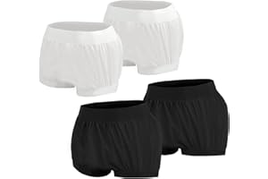 AQX Lot de 4 housses de couches en tissu pour adulte, sous-vêtements imperméables réutilisables pour incontinence, pantalons en plastique taille haute et étanches, blanc, XXX-Large