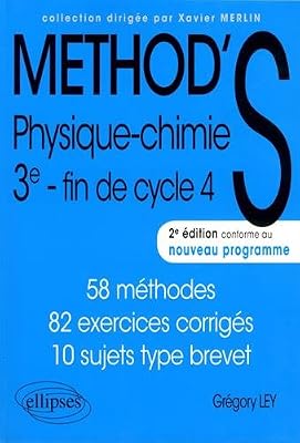 Ellipses Physique-Chimie 3e - 58 Méthodes, 82 Exercices Corrigés