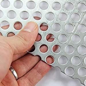 Lamiera Forata In Alluminio 1mm - 300x500 Mm Per Barre Finestra, Fai Da Te - Foto 8