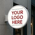 AMAY ENTERPRISES Acrylic Customizable LED Lollipop Flange Message Signage Board (18x18 INCH)(Round) , White