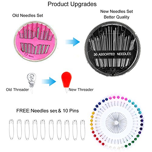 Nähset Kasimir 42 Premium Nähzubehör in a Mini Tragetasche Perfekte Zubehör für Anfänger Erwachsen Kinder Happy-Planer Zuhause Reparatur Reise und Notfall(Schwarz) - 3