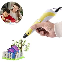 BANGBO Pluma de impresión 3D con pantalla LED Compatible con PLA y ABS Filamentos el regalo Increíble para los niños(amarilla)