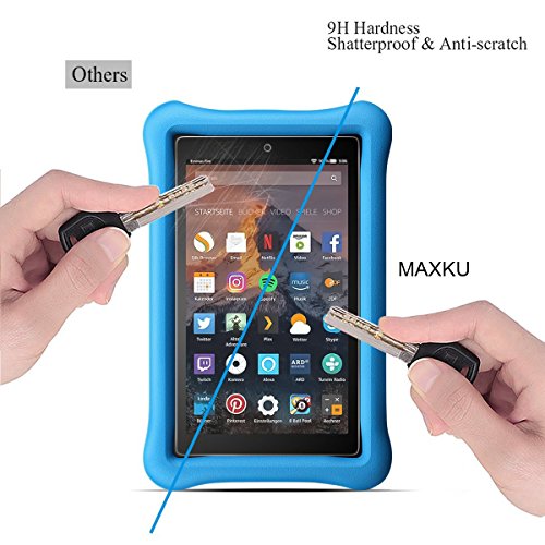 MaxKu Fire HD 8 Kids Edition 2017 Schutzfolie, Glasfolie Hartglas 9H Hardness Panzerglas Displayschutz Anti-Kratz Displayschutz für Fire HD 8 Kids Edition 2017 - 3