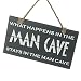 Hanging Wooden Man Cave Sign