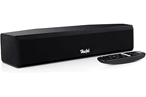 Teufel Cinebar One, Soundbar Bluetooth 5.0 con AptX® C Ultracompatta Sistema Bass Reflex, Nero