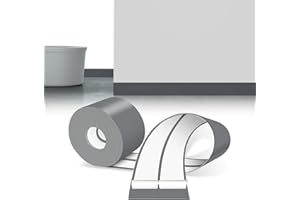 LIHIQIYA Rodapiés Flexible Autoadhesivo, 6M Rodapie PVC Adhesivo, Zocalos Autoadhesivos, Embellecedor Encimera Cocina, Rodapié Plegable Cinta para Cocina Baño, Zocalo de Cocina, Gris, 30x30mm