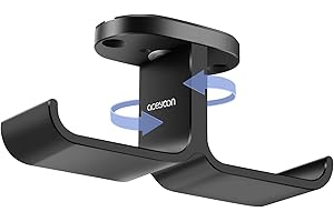 aceyoon Support universel pour casque de gaming avec crochet rotatif à 90 degrés Noir