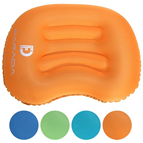 Preisvergleich Produktbild Fafada Camping Kissen Aufblasbares Kissen Reisekissen Faltbar Nackenkissen Flugzeug Leichtes Pillow für Wandern Büro Urlaubsreise Oranage