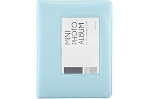 MRISATA 64 Taschen Mini-Fotoalbum, Passt Fujifilm Instax Mini-Kamera, Polaroid-Kamera, Fujifilm Instax Mini 7s, 8, 25, 50s, 90, Kodak Mini 3-Zoll-Film, Bild Fall Aufbewahrung (Blau)