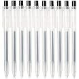Muji Smooth Gel Ink Ballpoint Pen Knock Type 10-Pieces Set, 0.5 mm Nib Size, Black