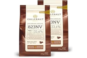 CHOCOLATE TRADING CO Saver Bundle Callebaut, Milk chocolate chips (2 x 2.5kg Bundle)