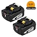 Produktbild 2 Stück BL1860B 5.5Ah Lithium Ersatzakkus für Makita 18V Akku BL1860B, BL1860, BL1850B, BL1850, BL1840B, BL1840, BL1830B, 194205-3,194309-1,194204-5,196399-0,196673-6, LXT-400 mit Indikator