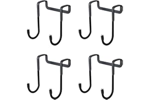 haierdidi Gancho doble para puerta (acero inoxidable, 4 unidades)