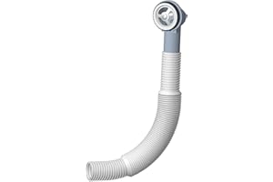 ZNDFTW Round Overflow Pipe Kit - Adjustable 200-600mm Sink Overflow Tube for Kitchen & Bathroom, Durable Sink Overflow Kit with Circular Interface, Kitchen Sink Waste Kit