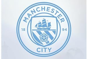 Beautiful Game Manchester City Football Club Official One Colour Crest Wall Sticker (90cm, Blue)