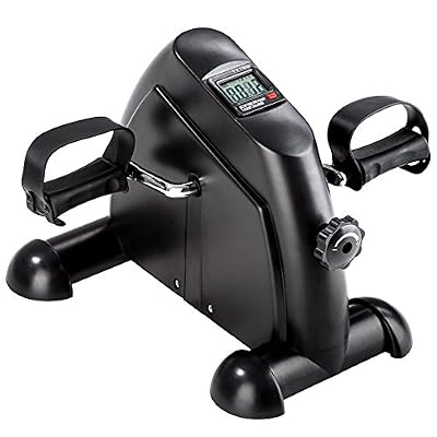 TecTake Mini vélo d’appartement pour bras et jambes | écran LCD avec fonction ordinateur