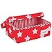 Minene Small Storage Box with Stars (Red/ White)