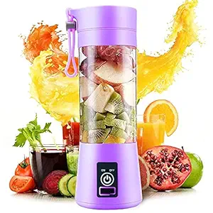 Frixen Mini Portable Blender, USB Rechargeable Electric Juice Extractor Machines, 380ml Personal Size Baby Food Smoothie Milkshake Maker Fruit Mixer Juicer Bottle Cup Perfect for Home