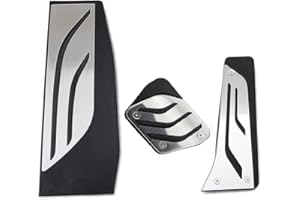 PROPARTS Edelstahl Pedale Abdeckung Gaspedal Fußstütze Bremse Pedalkappen Fußbett Automatik Pedalauflagen Auto Pedalset Kompatibel/Ersatz für BMW 3er F30 F31 F34 Limo Touring GT 4er F32 F33 F36 Coupe GT