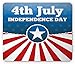 Produktbild WYICPLO 4th of July Mouse Pad, Digital Composition of Independence Day Themed Stars Stripes Patriotic Design, Standard Size Rectangle Non-Slip Rubber Mousepad, Multicolor